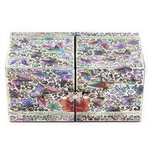 [박씨상방] 고급 나전 당초꽃나비 쌍합 중(장태복), 단품