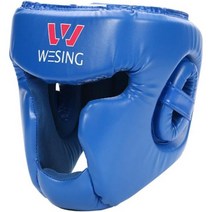 Wesing Pro Boxing Headgear Kickboxing Training MMA Muay Thai Headgear, X-Large, blue