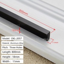 찬장 캐비닛 손잡이 현대 검은 황금 드레서 가구 pull t bar 알루미늄 합금 서랍 주방 손잡이, 블랙160