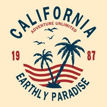 캘리포니아1987 전자시 용지 필름 티셔츠 에코백 DIY용 열패치, 캘리포니아1987 전사지