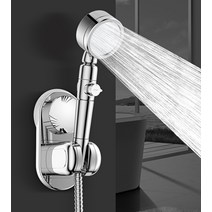 각도조절 샤워기거치대 흡착뚝 홀더 샤워기 샤워기걸이 샤워기헤드걸이 자유손 흡착식, No.02 흡착뚝 샤워기 홀더 실버