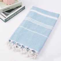 100x180cm 터키 수술 타월 소프트 타월 줄무늬 성인 비치타월 여행 캠핑 숄 자외선 차단 수술 벽걸이 담요, 푸른, 1-100x180cm