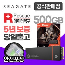 [히트싱크] 씨게이트 파이어쿠다530 히트싱크 M.2 NVMe SSD (PS5 호환), 500GB