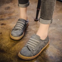 명브띠 스트랩 빈티지 여성 단화 3cm