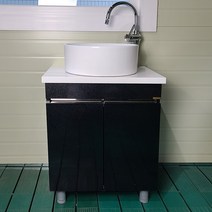 라비앙 NEW 하이스마트 탑볼 욕실하부장 600mm 블랙( 세면기 대리석상판 포함) - 수전 팝업트랩 추가구매 가능, NEW 하이스마트 탑볼 하부장600블랙(+세면기,상판)