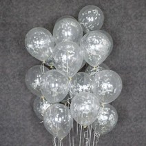 파티팡 컨페티 헬륨풍선세트 20개분량 택배발송, 실버스타