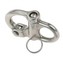 샤클 1pc Stainless Steel 316 Snap Hook 35mm/69mm Fixed Eye Shackle Anchor Quick Release Spring Ring, 02 69mm