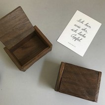 [살림일기] 우드 시크릿 박스 쥬얼리함 뚜껑 나무 보석함 명함 케이스 인테리어소품 보관함