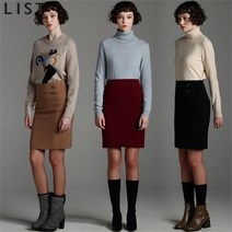 리스트 줄리아 버튼 포인트 H라인 스커트
