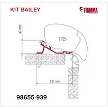 피아마 지붕형어닝브라켓 F65/F80 킷 베일리 FIAMMA KIT BAILEY