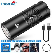 미니 캠핑 랜턴 led후레쉬 손전등 해루질 trustfire mini2 mini edc usb 충전식 220 루멘 kechain 2 스위치 모드 표시기 플래시 라이트 토치 램프, 협력사, 10440