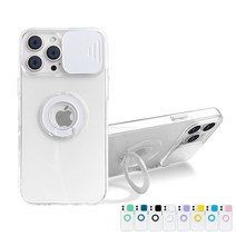 아이수트 투명 링홀더 그립톡 슬라이드 카메라 휴대폰 케이스 아이폰 14 13 12 프로 미니 맥스 전용