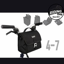 [라이딩데이] 4-7리터 확장 핸들바가방- 6단계 용량조절 미니벨로가방 RK9106, 블랙
