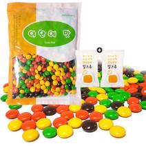 주전부리몰 원형초코빈(500g) 1봉(+밀크츄 2개포함), 500g, 1봉