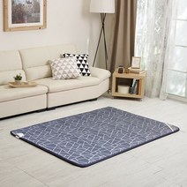 한일의료기 북유럽풍 클래식 히팅매트 탠그램 블루 HI-107D, 슈퍼더블(150 x 195 cm)