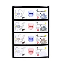 지오리빙 제스티 4단 플라스틱 서랍장, 블랙(화이트)