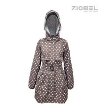 지오벨 코트형비옷 레인자켓 코코아도트 [골프우비 패션우비 우의], XL