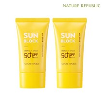 네이처리퍼블릭 1+1 캘리포니아 알로에 데일리 선블럭 SPF50+ PA++++, 57ml, 2개