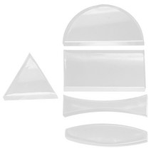 렌즈 프리즘 세트 투명 광학 물리 교육 도구 과학 투명 유리 오목 볼록 실험 5 개, 한개옵션0