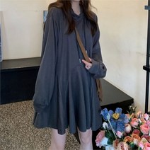 오노마 오노마 ONM 절개 플레어치마 디자인 미디기장 귀여운 후드 원피스 (9207338)