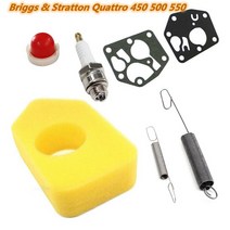 Briggs Stratton Quattro 450 500 550 Q45 클래식 스프린트 35-375 40 엔진 용 에어 필터 스파크 플매트 카펫 러그 기화기 다이어프램 세트, 없음