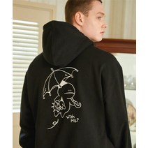 [국내매장정품] 꼼파뇨 UmBRELLA Hoooly 자수 후드 블랙