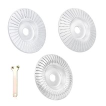 목공부품 3Pcs 휠 앵글 그라인더 나무 조각 디스크 세트 목공 쉐이핑 샌딩 대 한 4 인치 거친 연 삭, 한개옵션0