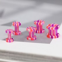 매드킨 [PH-207] 핑크퍼플 웨이브 후레쉬터널 피어싱