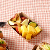 (DK) 사각 종이 크라프트 트레이 DK-9호 소량 100개 떡 베이커리 다용도 포장 용기, 크라프트 DK-9호 100개