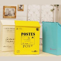 SPR_벽걸이우체통PostBox 우편함수취함 MailBox편지보관함 예쁜 고충처리함 철제 방수 가정용 미니 철재 물함 빈티지_spr, SPR_인테리어 스틸우편함(오렌지)