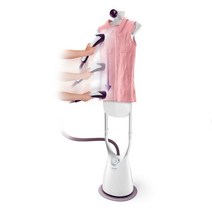 필립스 강력한 2000W 연속 스팀 새지않는 밀착스팀으로 5분만에 완성 되는 핏 플렉스헤드 스티머 자동전원차단 화재방지 스탠드 스팀다리미 스티머, 퍼플&화이트