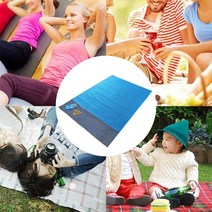 야외 돗자리 쿠션담요 야외 담요 캠핑용품 캠핑테이불 2x2.1m 샌드리스 비치 매트 그라운드 매트 매트리스 피크닉 텐트 커버 침대 슬리핑 패드 샌드 비치 매트, 04 Blue_02 200  210cm