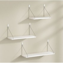 엔템 무타공 벽선반 장식대 무지주 북 선반, 무타공벽선반+요술못2개_브라운50cm