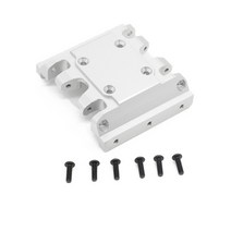 RC서보 아두이노서보모터 액슬 프로텍터 플레이트 트레일러 견인 후크 마운트 충격 흡수 장치 변속기 홀더 110 yk4102 yk4103 18 yk4082 rc 크롤러용, 홀더 실버