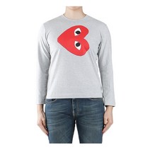 [꼼데가르송] (P1T268 01) 남성 레드하트 긴팔 티셔츠 20SS