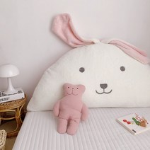 삼각 등받이 쿠션 토끼 모찌 침대 대형 등 허리 요추 벽 기대미 다리 베게 집순이필수템, A