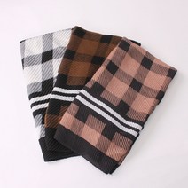 블랙 앤 화이트 라인 체크 플리츠 스카프 주름스카프 쁘띠스카프 사계절 간절기 스카프 봄스카프 여름스카프 가을스카프 겨울스카프 M1AFM510