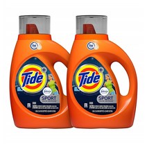 타이드 세탁 세제 1.36L 2팩 페브리즈 스포츠 오도어 컨트롤 Tide Laundry Detergent Liquid Plus Febreze Sport Active Fresh Scent HE Turbo Clean 46 oz 29 Loads - 2-pack, 1set