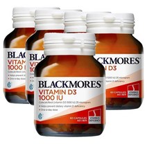 호주 블랙모어스 Blackmores Vitamin D3 비타민D3 1000IU 60캡슐, 5팩