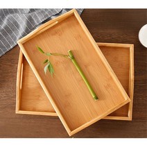 가정용 간식쟁반 손님대접용 대나무 트레이 대형쟁반, 단일사이즈