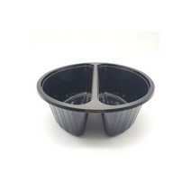 짬짜면용기 반반그릇 포장용기 블랙21x7.5cm 100개