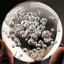 향유고래문진 책누르게 손잡이문진 406080mm 클리어 버블 크리스탈 볼 홈 오피스 볼, 40mm