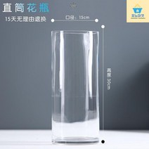 인테리어용 아크릴꽃병 장식 화병 감성 스튜디오용 가정용 북유럽 큰화병 꽃다발 플라스틱 투명 심플 대형, 지름15CM 높이30CM