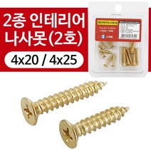 J2종 인테리어나사못 2호(1324) 4x20 4x25 목공 피스 나사못 나사못세트 목공피스 석재피스 목공나사못rhdrn103, &상품선택&