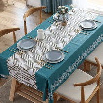 고급 방수식탁보_패턴 이쁘고 깔끔한 비닐 방수 테이블보 식탁보 방수매트 식탁커버, 4인용 140cm x 180cm 패턴 무늬 방수식탁보, 4인용 140cm x 180cm 패턴 무늬 방수식탁보