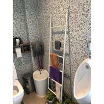 북유럽식 사다리 행거 옷걸이대 수건걸이 욕실 거실 인테리어, 42X170, 화이트 3단, 1개