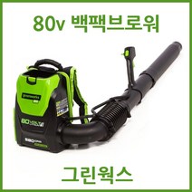그린웍스 80v 배낭형 충전송풍기 백팩 브로워 낙엽청소기 제설기 제설 블로워, 선택1 본체만