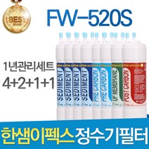 한샘 비즈 FW-520S 고품질 정수기 필터 호환 전체세트, 선택02_ 8인치 한방향 1년세트(4+2+1+1)