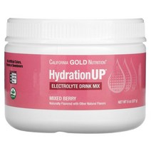 California Gold 뉴트리션 Hydratio 하이드라티오nUP Electrolyte 전해질 이온 드링크 믹스 믹스베리 8 oz 227 g, 8 온스, 8 온스, 혼합 베리