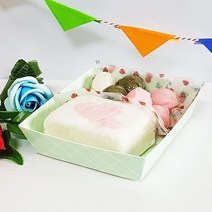 어린이집생일 아기앤자기 선물포장 선물봉투 샌드정사각체크민트2세트 PC07 10P 명찰/명패, 1